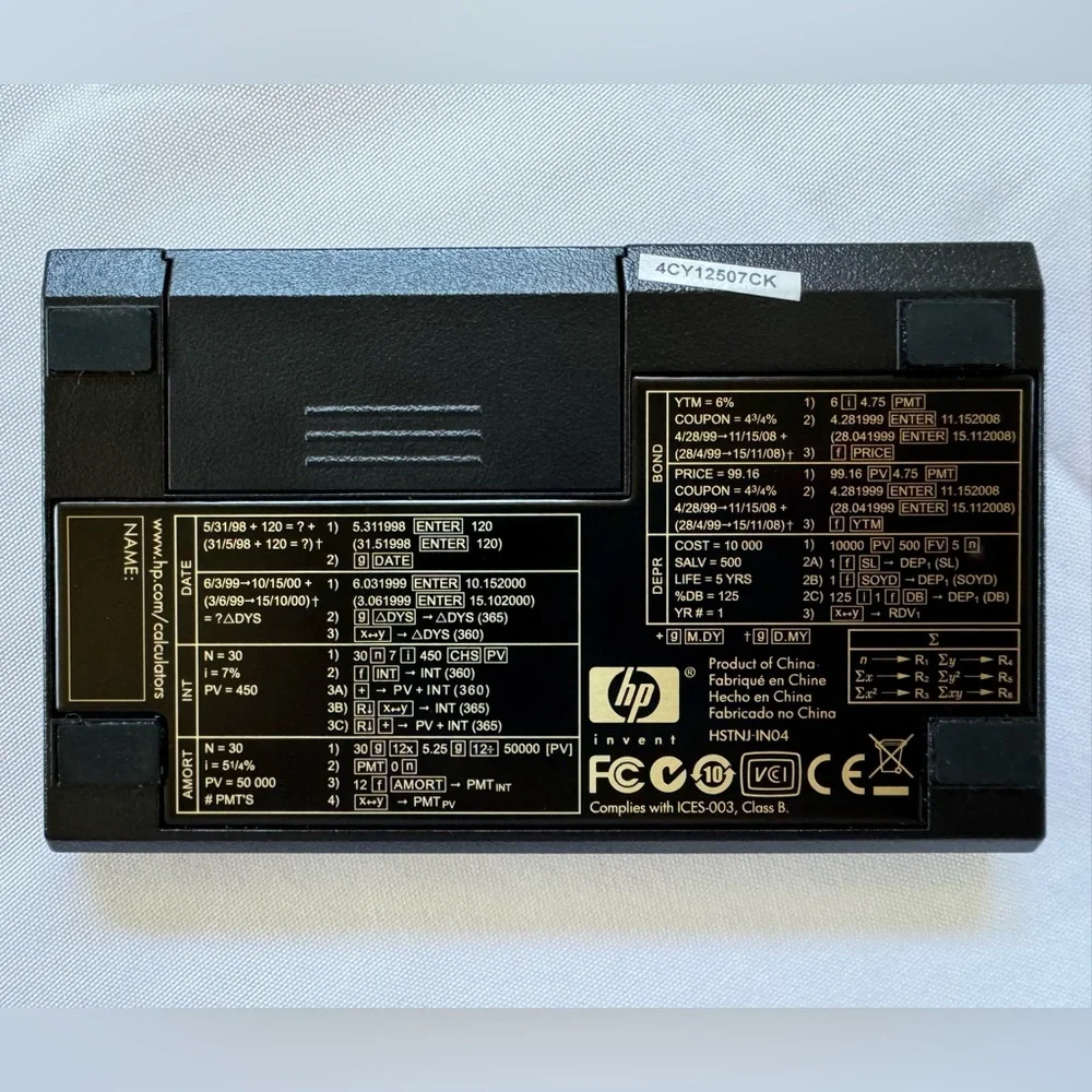 HP Mortgage calculator 12C